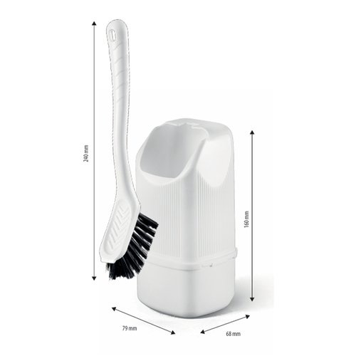 Lampa - Πιγκάλ Καθαρισμού Λεκάνης Πλαστικό Toilet Brush σε Λευκό Χρώμα με Διαστάσεις 79x68x160 mm - 1 Τεμ. (L4070.5)