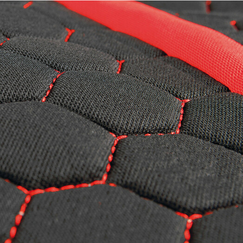 Lampa - Καλύμματα Καθισμάτων Stinger Μαύρο / Κόκκινο από Πολυεστέρα με Αφρώδη Επένδυση, Universal, Συμβατά με Πλευρικούς Αερόσακους - Σετ (L5468.7)