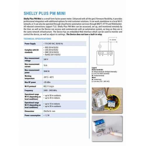 3800235361613 | Shelly PM Mini Gen3 - EAN 3800235261613