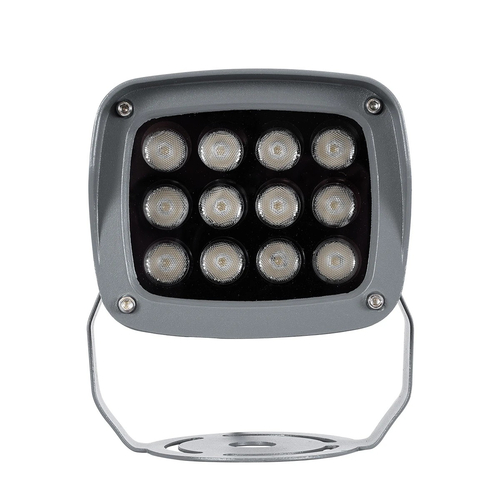 GLOBOSTAR® FLOODXENA 90124 Προβολέας Σποτ Wall Washer LED 12W 1020lm 10° AC 220-240V Αδιάβροχο IP65 Μπλε - Bridgelux SMD Chip - Γκρι Ανθρακί - Μ13.5 x Π11 x Υ15cm - 3 Χρόνια Εγγύηση
