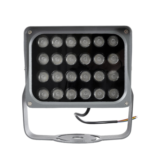 GLOBOSTAR® FLOODXENA 90132 Προβολέας Σποτ Wall Washer LED 24W 2040lm 10° AC 220-240V Αδιάβροχο IP65 Φούξια - Bridgelux SMD Chip - Γκρι Ανθρακί - Μ18 x Π13.5 x Υ18cm - 3 Χρόνια Εγγύηση