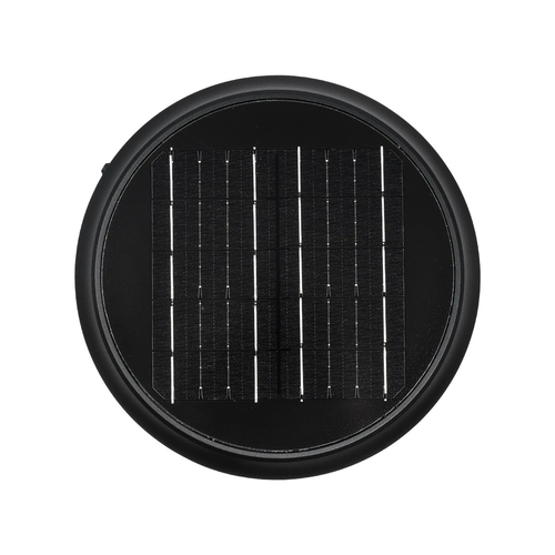 GLOBOSTAR® VEGGIE 90522 Φωτιστικό Κολωνάκι Κήπου LED 10W 500lm 120° με Ενσωματωμένο Φωτοβολταϊκό Panel 6V 2W & Επαναφορτιζόμενη Μπαταρία Li-ion 3.2V 6000mAh με Αισθητήρα Ημέρας-Νύχτας Αδιάβροχο IP65 Ψυχρό Λευκό 6000K - Sanan SMD Chip - Μαύρο - Μ26 x Π26 x Υ60cm - 2 Χρόνια Εγγύηση