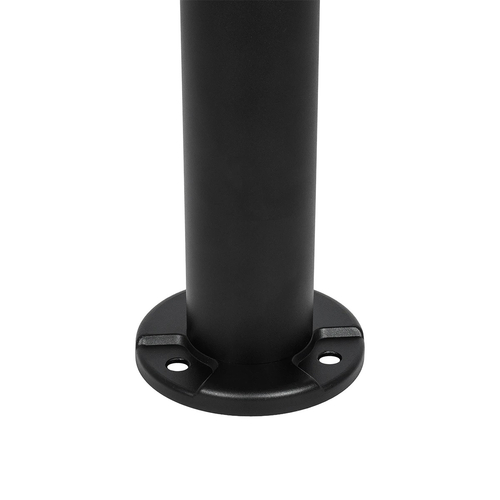 GLOBOSTAR® VEGGIE 90522 Φωτιστικό Κολωνάκι Κήπου LED 10W 500lm 120° με Ενσωματωμένο Φωτοβολταϊκό Panel 6V 2W & Επαναφορτιζόμενη Μπαταρία Li-ion 3.2V 6000mAh με Αισθητήρα Ημέρας-Νύχτας Αδιάβροχο IP65 Ψυχρό Λευκό 6000K - Sanan SMD Chip - Μαύρο - Μ26 x Π26 x Υ60cm - 2 Χρόνια Εγγύηση