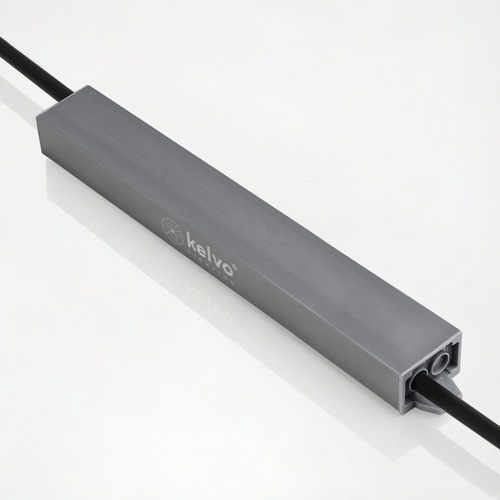 kelvo® SELAS KLV-107-0031 Τροφοδοτικό/Μετασχηματιστής Class II SELV 45W 1.87A AC 220-240V σε DC 24V Αδιάβροχο IP67 - Γκρι Ανθρακί Ματ - Μ22 x Π3 x Υ2cm - 5 Χρόνια Εγγύηση