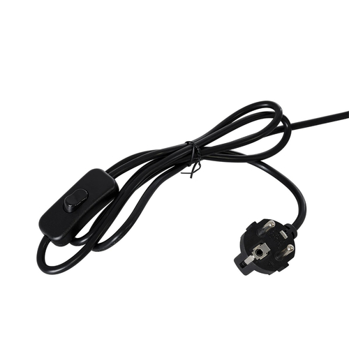 kelvo® URANUS KLV-101-0371 Επιτραπέζιο Φωτιστικό Πορτατίφ για 2 Λάμπες με Ντουί E27 AC 220-240V IP20 - Μαύρο Ματ - Μ35 x Π35 x Υ54cm