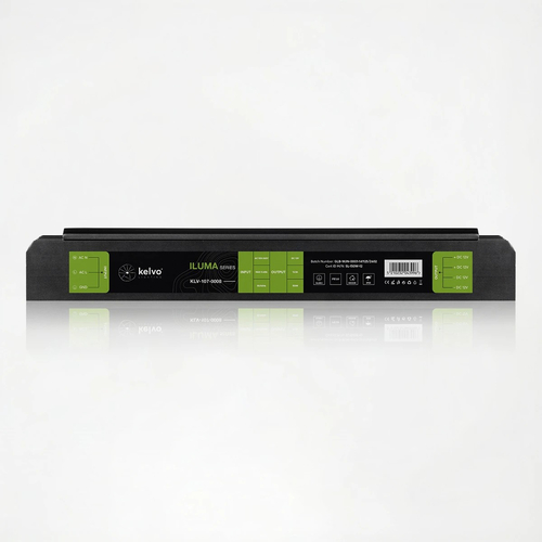 kelvo® ILUMA KLV-107-0008 Slim Τροφοδοτικό/Μετασχηματιστής Class I PELV 150W 12.5A AC 220-240V σε DC 12V IP20 - Γκρι Ανθρακί Ματ - Μ18.1 x Π4.8 x Υ2.8cm - 5 Χρόνια Εγγύηση