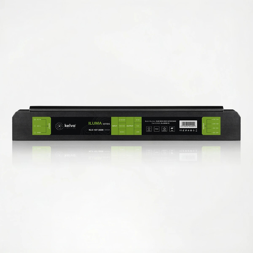 kelvo® ILUMA KLV-107-0009 Slim Τροφοδοτικό/Μετασχηματιστής Class I PELV 200W 16.5A AC 220-240V σε DC 12V IP20 - Γκρι Ανθρακί Ματ - Μ18.5 x Π5.9 x Υ2.8cm - 5 Χρόνια Εγγύηση