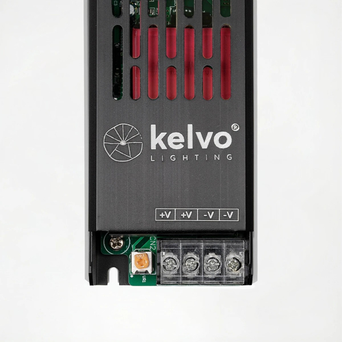 kelvo® ILUMA KLV-107-0012 Slim Τροφοδοτικό/Μετασχηματιστής Class I PELV 60W 2.5A AC 220-240V σε DC 24V IP20 - Γκρι Ανθρακί Ματ - Μ13.3 x Π4.8 x Υ2.8cm - 5 Χρόνια Εγγύηση