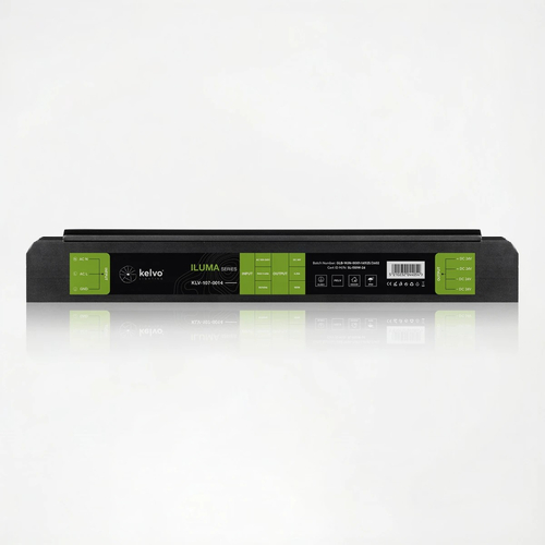 kelvo® ILUMA KLV-107-0014 Slim Τροφοδοτικό/Μετασχηματιστής Class I PELV 150W 6.25A AC 220-240V σε DC 24V IP20 - Γκρι Ανθρακί Ματ - Μ18.1 x Π4.8 x Υ2.8cm - 5 Χρόνια Εγγύηση