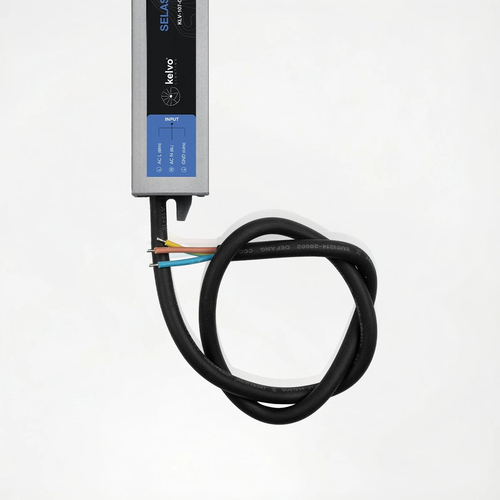 kelvo® SELAS KLV-107-0020 Τροφοδοτικό/Μετασχηματιστής Class II SELV 36W 3A AC 220-240V σε DC 12V Αδιάβροχο IP67 - Γκρι Ανθρακί Ματ - Μ22 x Π3 x Υ2cm - 5 Χρόνια Εγγύηση