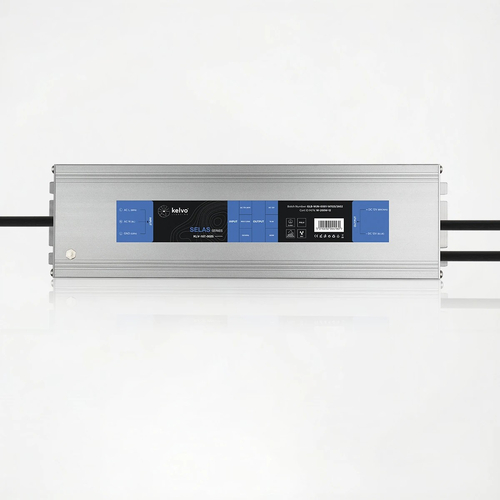 kelvo® SELAS KLV-107-0025 Τροφοδοτικό/Μετασχηματιστής Class I PELV 200W 16.6A AC 220-240V σε DC 12V Αδιάβροχο IP67 - Γκρι Ανθρακί Ματ - Μ25 x Π7.2 x Υ3.2cm - 5 Χρόνια Εγγύηση