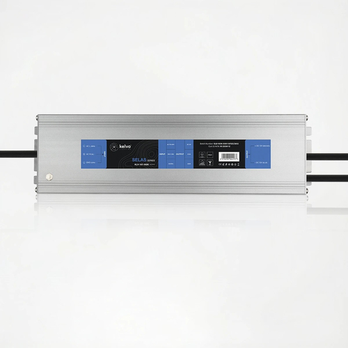 kelvo® SELAS KLV-107-0026 Τροφοδοτικό/Μετασχηματιστής Class I PELV 250W 20.8A AC 220-240V σε DC 12V Αδιάβροχο IP67 - Γκρι Ανθρακί Ματ - Μ25 x Π7.2 x Υ3.2cm - 5 Χρόνια Εγγύηση