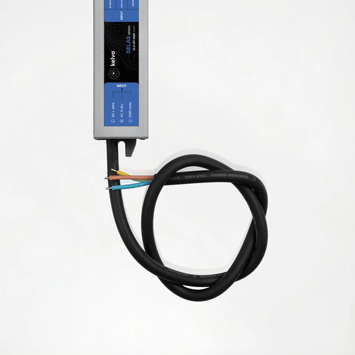 kelvo® SELAS KLV-107-0029 Τροφοδοτικό/Μετασχηματιστής Class II SELV 24W 1A AC 220-240V σε DC 24V Αδιάβροχο IP67 - Γκρι Ανθρακί Ματ - Μ18.2 x Π3 x Υ2.2cm - 5 Χρόνια Εγγύηση