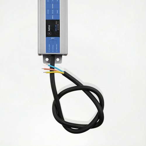 kelvo® SELAS KLV-107-0032 Τροφοδοτικό/Μετασχηματιστής Class I PELV 60W 2.5A AC 220-240V σε DC 24V Αδιάβροχο IP67 - Γκρι Ανθρακί Ματ - Μ15.8 x Π4.3 x Υ2.3cm - 5 Χρόνια Εγγύηση