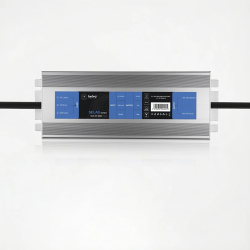 kelvo® SELAS KLV-107-0033 Τροφοδοτικό/Μετασχηματιστής Class I PELV 100W 4.2A AC 220-240V σε DC 24V Αδιάβροχο IP67 - Γκρι Ανθρακί Ματ - Μ18.9 x Π6.5 x Υ2.2cm - 5 Χρόνια Εγγύηση
