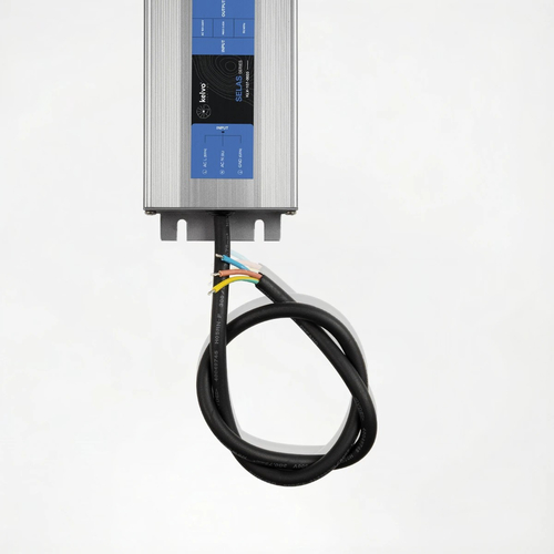 kelvo® SELAS KLV-107-0033 Τροφοδοτικό/Μετασχηματιστής Class I PELV 100W 4.2A AC 220-240V σε DC 24V Αδιάβροχο IP67 - Γκρι Ανθρακί Ματ - Μ18.9 x Π6.5 x Υ2.2cm - 5 Χρόνια Εγγύηση