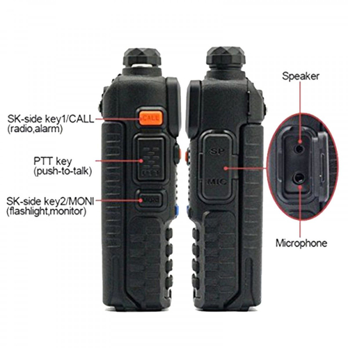 Φορητός πομποδέκτης - UHF/VHF - 5.8W - UV-5R - Baofeng - 846301