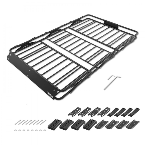 Καλάθι Αποσκευών VEVOR Roof Rack, 1626 x 990 x 102 mm, Βαρέως Τύπου Καλάθι Οροφής με Πτυσσόμενο Σχεδιασμό, Χωρητικότητα 90,72 kg, Βάση Αποσκευών Αυτοκινήτου με Εύκολη Εγκατάσταση σε Όλες τις Καιρικές Συνθήκες, Universal για Φορτηγό SUV