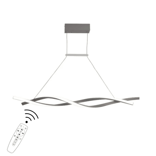 LED7 Κρεμαστό LED Φωτιστικό Twist 80W 4800lm 100cm CCT με Remote Λευκό