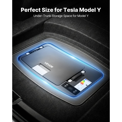 Ψυγείο VEVOR 12 Volt, ψυγείο αυτοκινήτου 37 QT/ 35L για Tesla Model Y, φορητός ηλεκτρικός συμπιεστής κατάψυξης με έλεγχο APP, 12V/24V DC, -22℃ έως 10℃