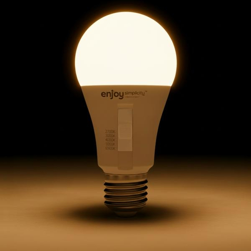 EL903992 | EL903992 | LED SMD A60 DIM|5CCT dip switch|10W (=75w)|1060lm|E27|2700k-3000k-4000k-5000k-6500k| {enjoysimplicity}™