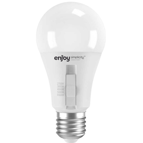 EL903993 | EL903993 | LED SMD A60 DIM|5CCT dip switch|13.5W (=100w)|1521lm|E27|2700k-3000k-4000k-5000k-6500k| {enjoysimplicity}™