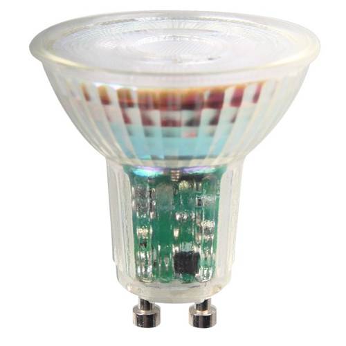 ΛΑΜΠΑ LED GU10 5.5W 550lm 6500K 38° 175-250V DIMMABLE ΓΥΑΛΙ