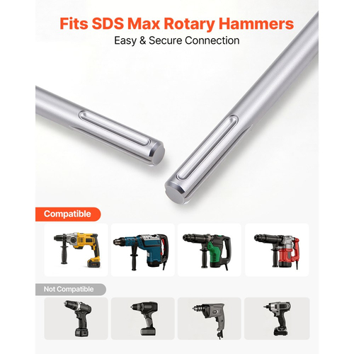 Ξύστρα δαπέδου VEVOR SDS Max, μύτη καλεμιού 600 x 150 mm με στέλεχος SDS Max, συμβατή με περιστροφικά πιστολέτα, θερμικά επεξεργασμένος χάλυβας 40Cr, αιχμηρή άκρη για την αφαίρεση δαπέδων laminate, πλακιδίων και κονιαμάτων