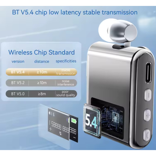 Ασύρματο ακουστικό Bluetooth - K89 - 230625 - Silver