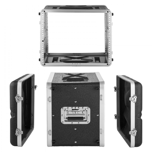 Θήκη rack VEVOR 8U, βάθος 310 mm, ρηχή καμπίνα rack διακομιστή με κατασκευή ABS, ανθεκτικά εντοιχισμένα περιστρεφόμενα μάνδαλα, αποσπώμενο μπροστινό και πίσω κάλυμμα, εύκολη εγκατάσταση, για ενισχυτή, ήχο, μίκτη DJ