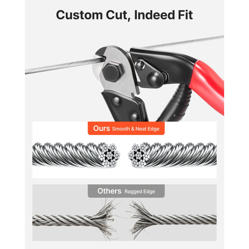 Κιτ συρματόσχοινου VEVOR 3,2 mm, μήκος 30,5 m, καλώδιο από ανοξείδωτο χάλυβα 304 με κόφτη, αντοχή σε θραύση 7,1 kN, κατασκευή 7 x 7 κλώνων, χαλύβδινο καλώδιο για σύστημα κιγκλιδωμάτων καταστρώματος, πέργκολα κήπου