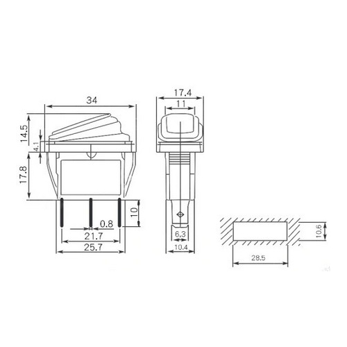 Διακόπτης οχημάτων On/Off - R-F13209A-22-2U - 2pcs - 180941