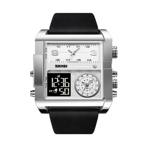 Ψηφιακό/αναλογικό ρολόι χειρός - Skmei - 2020 - Silver/Black