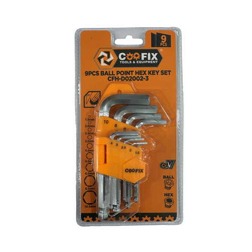 Άλλεν μπίλιας σετ 9τεμ. μακρύ Νο1,5-10mm / CFH-D02002-2S