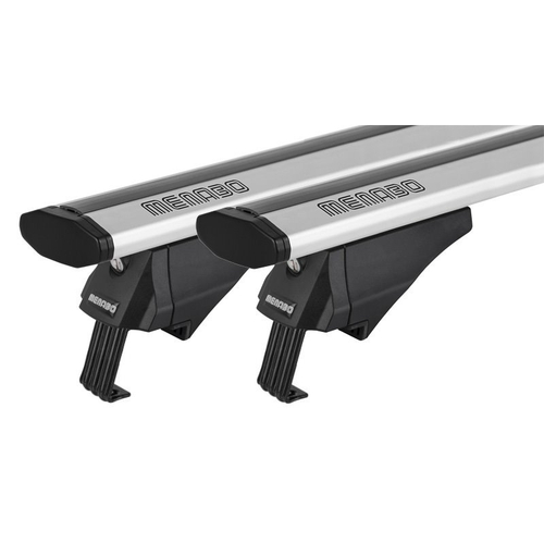 MENABO ΜΠΑΡΕΣ ΟΡΟΦΗΣ ΑΛΟΥΜΙΝΙΟΥ BLADE M SILVER 118 cm ΜΕ ΑΚΡΑ ALFA HIGH ΓΙΑ GMC Acadia 5 doors 2017> ΜΕ FLUSH RAILS - 2 ΤΕΜ. (12920/MB)