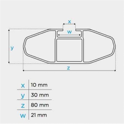 MENABO ΜΠΑΡΕΣ ΟΡΟΦΗΣ ΑΛΟΥΜΙΝΙΟΥ BLADE M SILVER 118 cm ΜΕ ΑΚΡΑ ALFA HIGH ΓΙΑ Dacia Duster I 5 doors 2013>2018 ΜΕ RAISED RAILS - 2 ΤΕΜ. (12920/MB)
