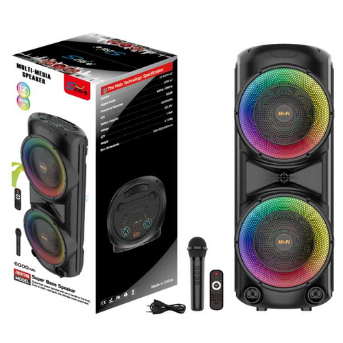 Φορητό ηχείο subwoofer με μικρόφωνο Karaoke - ZQS12206 - 160149