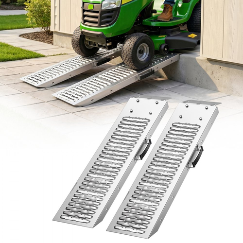 Ράμπες για τρέιλερ VEVOR, 2 τεμάχια 985 x 225mm, Σετ ραμπών ATV από χάλυβα βαρέως τύπου με αντιολισθητικές πλάκες, Ράμπες φόρτωσης συνδυασμένης χωρητικότητας 544kg για μοτοσικλέτες, χλοοκοπτικά, γεωργικά τρακτέρ, καροτσάκια