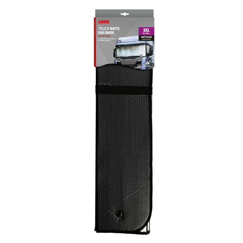 Lampa – Ηλιοπροστασία Εσωτερική Παρμπρίζ Truck Deluxe Series XXL (Μαύρη/Ματ 90 x 240 cm), Κορυφαία Θερμική Ασπίδα Προστασίας για το Ταμπλό και την Καμπίνα Φορτηγού - 1 Τεμ. (L.6682.6)