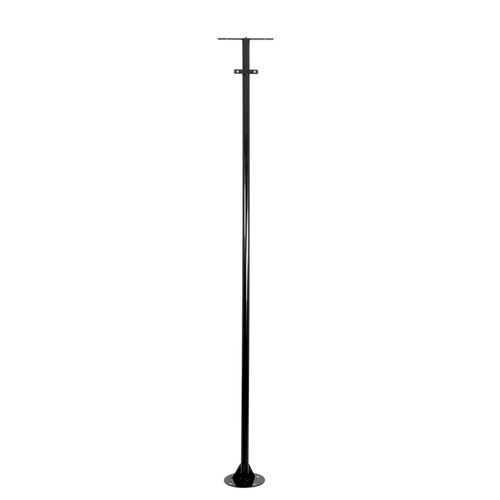 GLOBOSTAR® HELIOS-280 GLB-000-0002 Μεταλλικός Γαλβανισμένος Στύλος Φωτισμού για Φωτοβολταϊκό Προβολέα Εξωτερικού Χώρου - RAL 9005 Μαύρο Ματ - Μ35 × Π25 × Υ280cm
