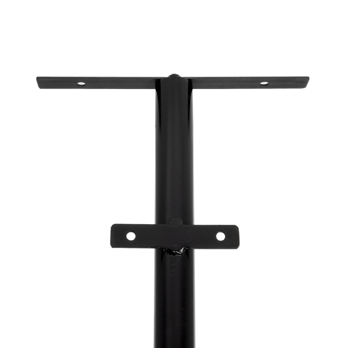 GLOBOSTAR® HELIOS-280 GLB-000-0002 Μεταλλικός Γαλβανισμένος Στύλος Φωτισμού για Φωτοβολταϊκό Προβολέα Εξωτερικού Χώρου - RAL 9005 Μαύρο Ματ - Μ35 × Π25 × Υ280cm