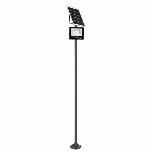 GLOBOSTAR® HELIOS-280 GLB-000-0003 Μεταλλικός Γαλβανισμένος Στύλος Φωτισμού για Φωτοβολταϊκό Προβολέα Εξωτερικού Χώρου - RAL 7016 Γκρι Ανθρακί - Μ35 × Π25 × Υ280cm