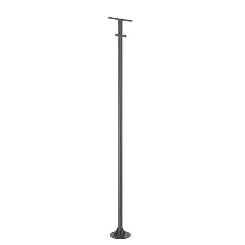 GLOBOSTAR® HELIOS-280 GLB-000-0003 Μεταλλικός Γαλβανισμένος Στύλος Φωτισμού για Φωτοβολταϊκό Προβολέα Εξωτερικού Χώρου - RAL 7016 Γκρι Ανθρακί - Μ35 × Π25 × Υ280cm