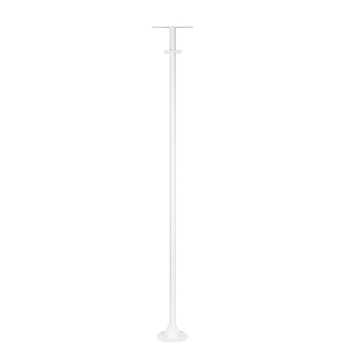 GLOBOSTAR® HELIOS-280 GLB-000-0004 Μεταλλικός Γαλβανισμένος Στύλος Φωτισμού για Φωτοβολταϊκό Προβολέα Εξωτερικού Χώρου - RAL 9016 Λευκό Ματ - Μ35 × Π25 × Υ280cm