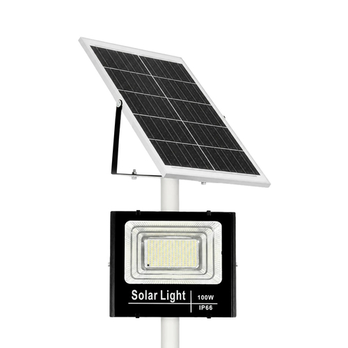 GLOBOSTAR® HELIOS-280 GLB-000-0004 Μεταλλικός Γαλβανισμένος Στύλος Φωτισμού για Φωτοβολταϊκό Προβολέα Εξωτερικού Χώρου - RAL 9016 Λευκό Ματ - Μ35 × Π25 × Υ280cm