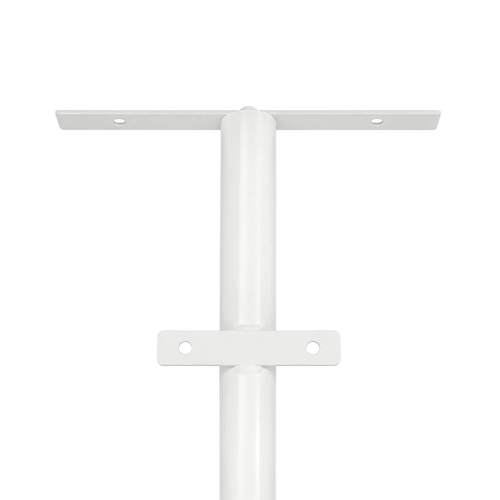 GLOBOSTAR® HELIOS-280 GLB-000-0004 Μεταλλικός Γαλβανισμένος Στύλος Φωτισμού για Φωτοβολταϊκό Προβολέα Εξωτερικού Χώρου - RAL 9016 Λευκό Ματ - Μ35 × Π25 × Υ280cm