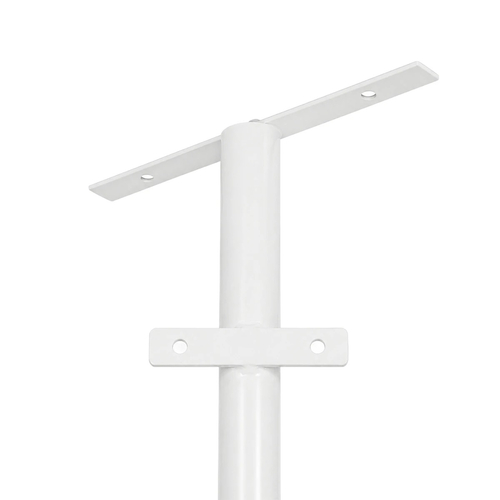 GLOBOSTAR® HELIOS-280 GLB-000-0004 Μεταλλικός Γαλβανισμένος Στύλος Φωτισμού για Φωτοβολταϊκό Προβολέα Εξωτερικού Χώρου - RAL 9016 Λευκό Ματ - Μ35 × Π25 × Υ280cm