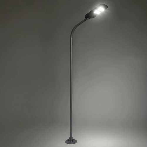 GLOBOSTAR® URBANO-280 GLB-000-0009 Μεταλλικός Γαλβανισμένος Στύλος Φωτισμού για Φωτοβολταϊκό Φωτιστικό Δρόμου Εξωτερικού Χώρου - RAL 7016 Γκρι Ανθρακί - Μ84 x Π25 x Υ280cm