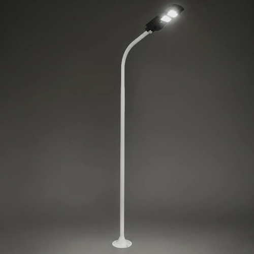 GLOBOSTAR® URBANO-280 GLB-000-0010 Μεταλλικός Γαλβανισμένος Στύλος Φωτισμού για Φωτοβολταϊκό Φωτιστικό Δρόμου Εξωτερικού Χώρου - RAL 9016 Λευκό Ματ - Μ84 x Π25 x Υ280cm