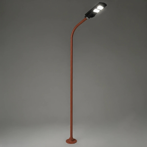 GLOBOSTAR® URBANO-280 GLB-000-0011 Μεταλλικός Γαλβανισμένος Στύλος Φωτισμού για Φωτοβολταϊκό Φωτιστικό Δρόμου Εξωτερικού Χώρου - RAL 8004 Corten Καφε Ματ - Μ84 x Π25 x Υ280cm